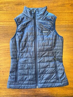 Patagonia Lightweight Quilted Vest - Navy Blue Size XS